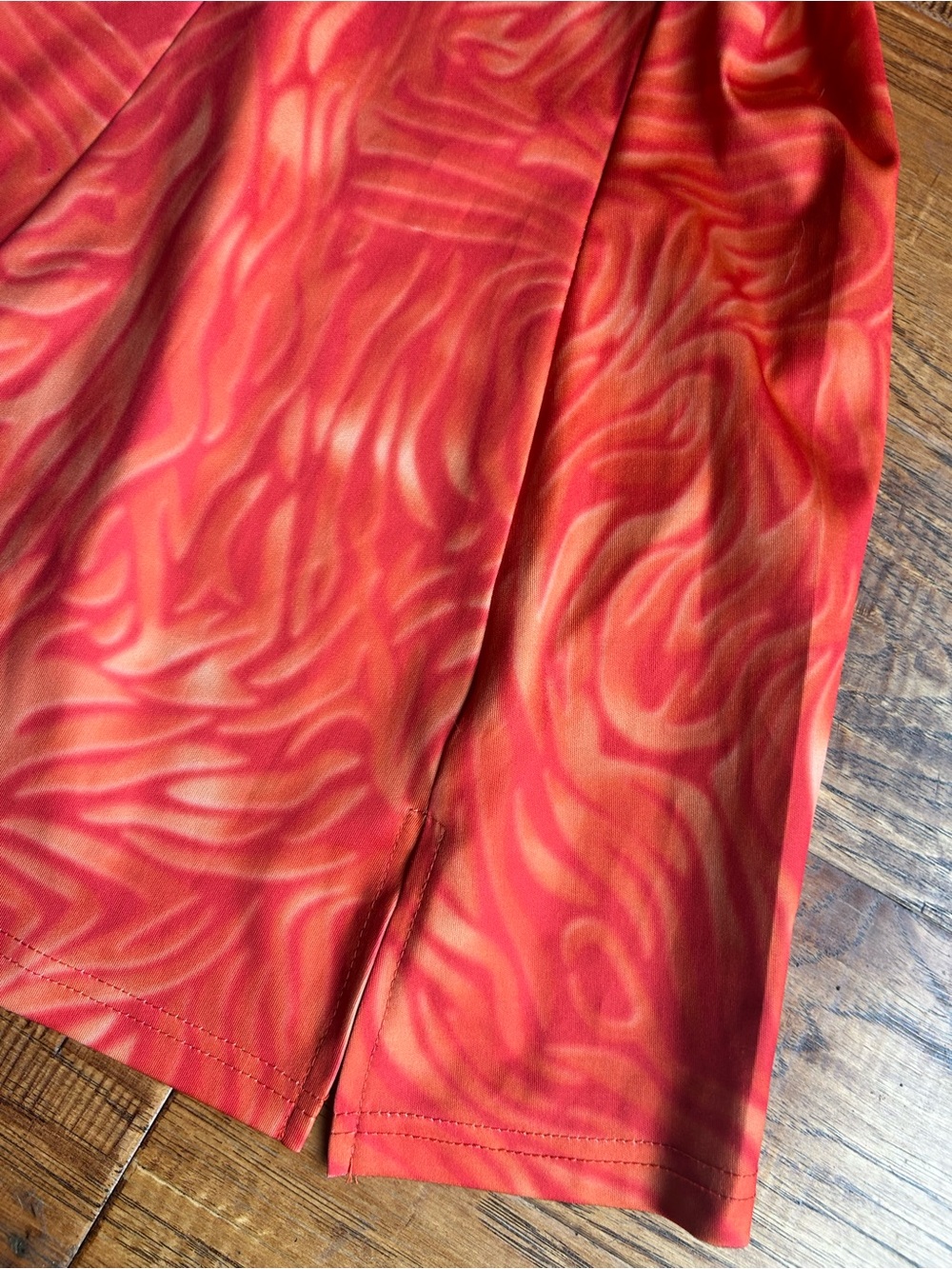 Women's Orange Lace-Trim Slip Dress - Picture 6 of 7